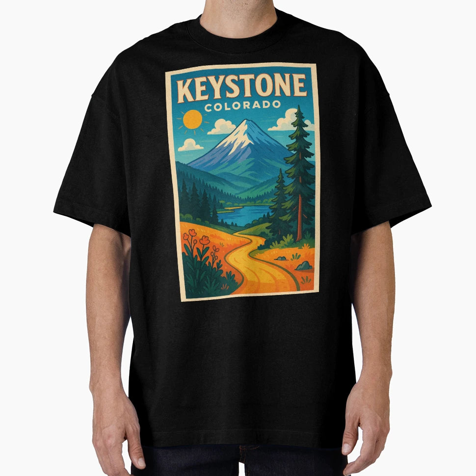 Keystone Colorado Mountain Trail T-Shirt - Trendy Graphic Men Women - T-Shirt, Sweatshirt, Hoodie
