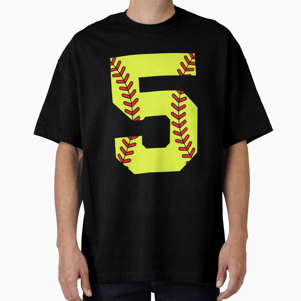 Softball Number 5 T-Shirt - Casual Everyday Wear Men Women - T-Shirt, Sweatshirt, Hoodie