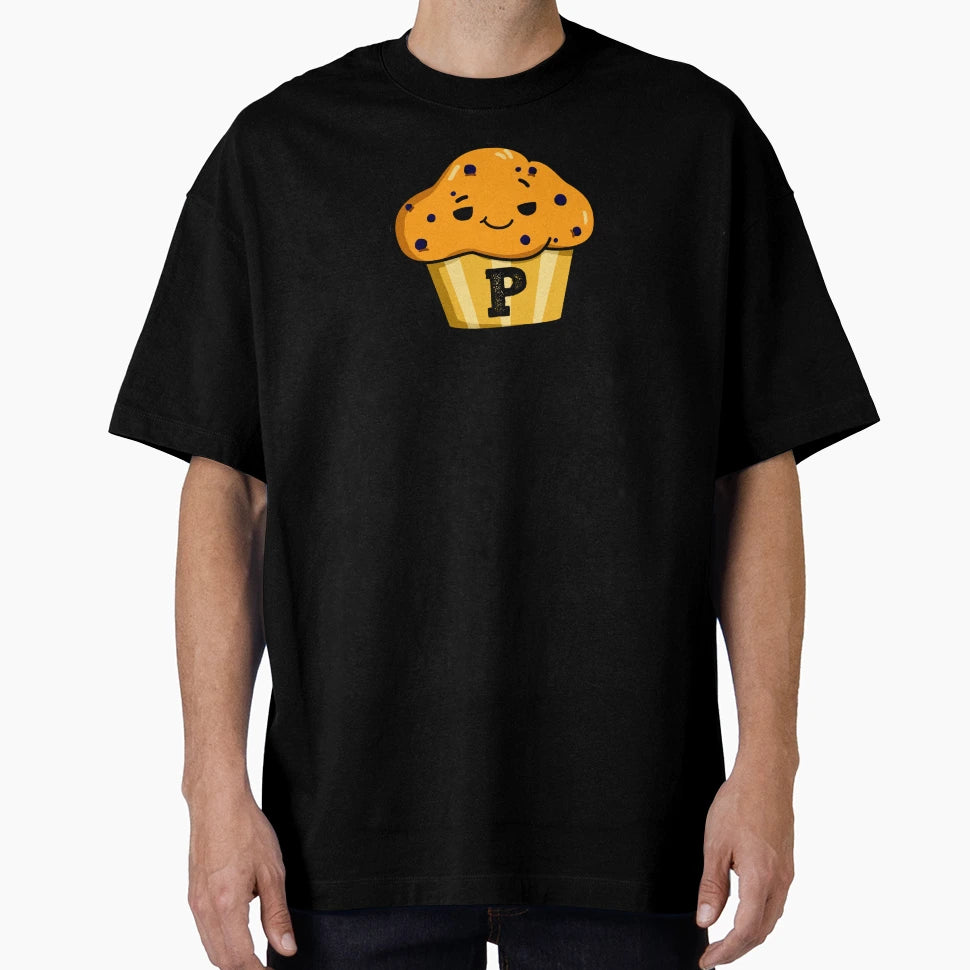Alphabet Letter P Muffin T-Shirt - Streetwear Style Men Women - T-Shirt, Sweatshirt, Hoodie