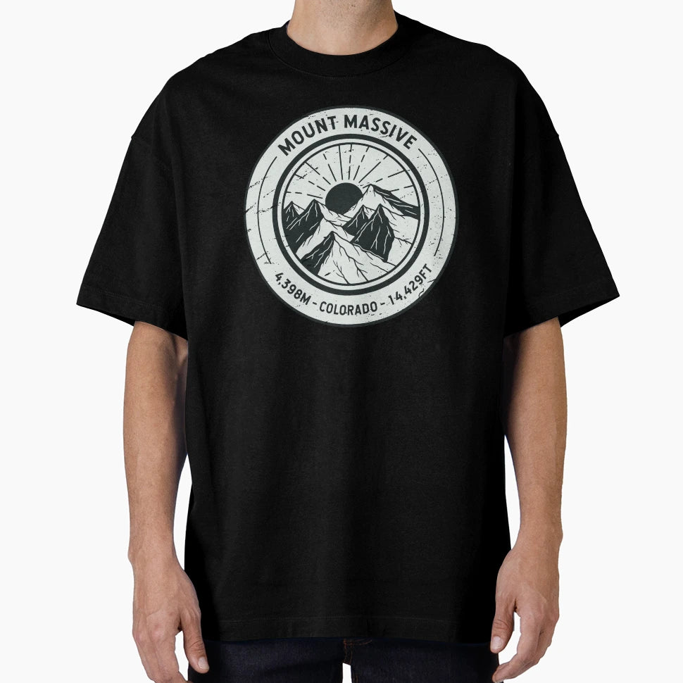 Mount Massive Colorado Hiking Skiing T-Shirt - Fun Novelty Design Unisex - T-Shirt, Sweatshirt, Hoodie