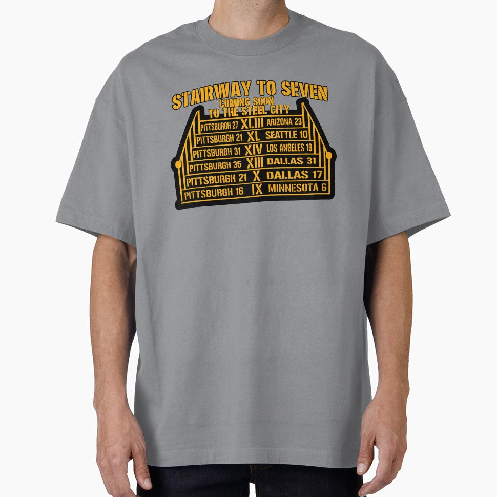 Stairway To Seven Pittsburgh And T-Shirt - Custom Art Print Men Women - T-Shirt, Sweatshirt, Hoodie