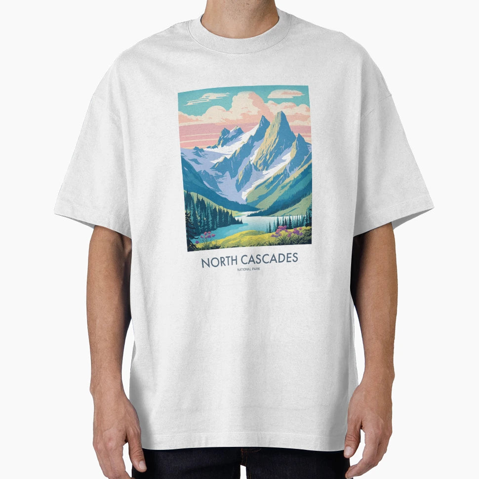 North Cascades National Park Travel T-Shirt - Custom Art Print for Adults - T-Shirt, Sweatshirt, Hoodie