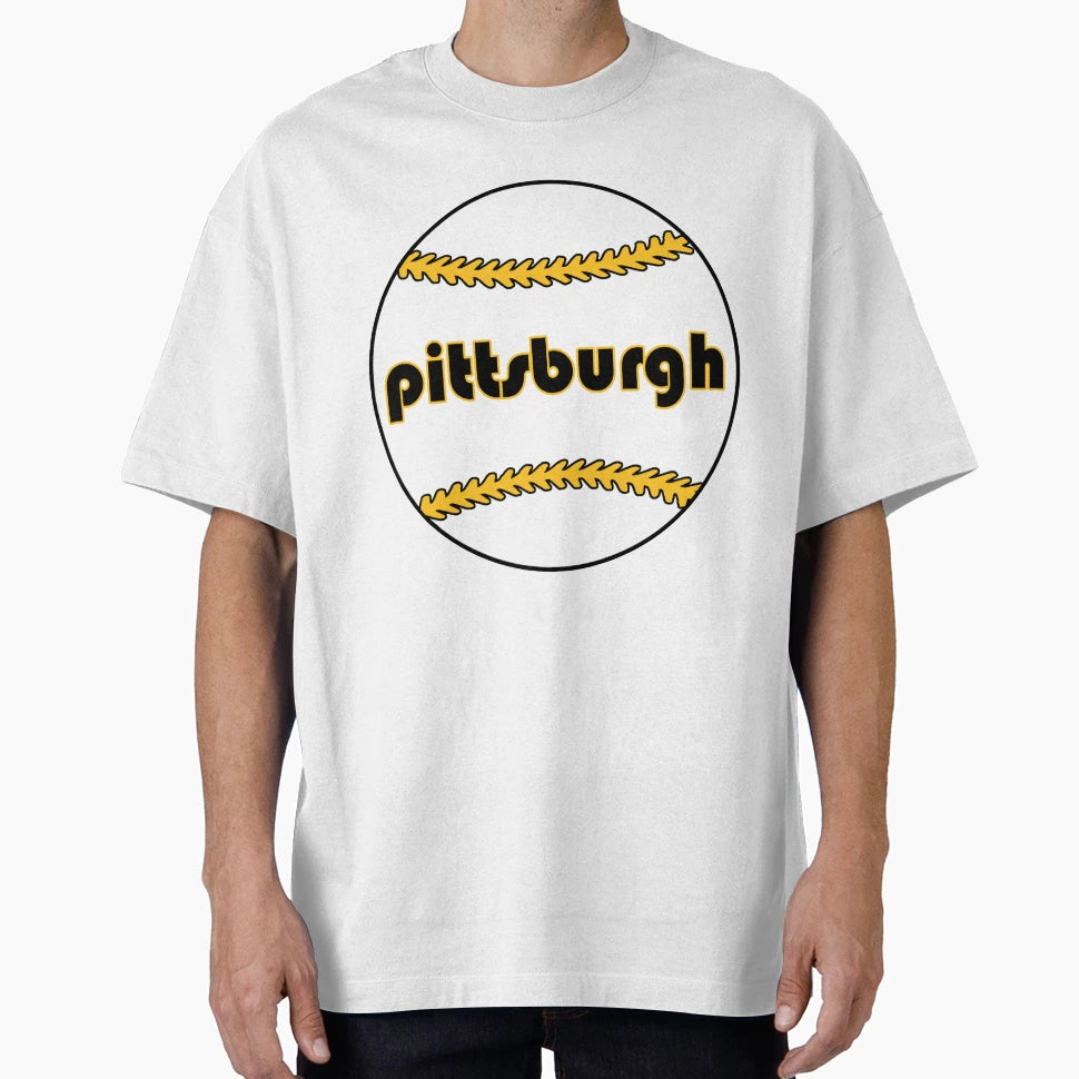 Pittsburgh Throwback Baseball T-Shirt - Custom Art Print Unisex - T-Shirt, Sweatshirt, Hoodie