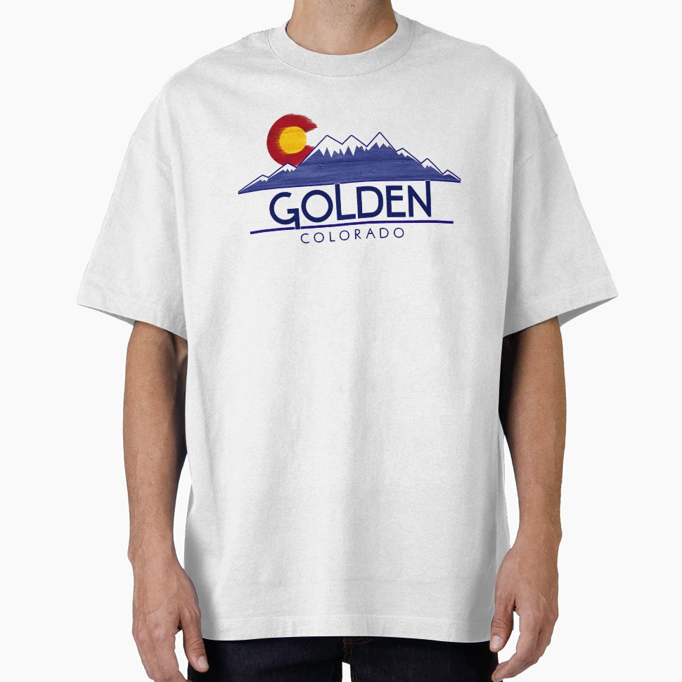 Golden Colorado Wood Mountains T-Shirt - Graphic Print for Adults - T-Shirt, Sweatshirt, Hoodie