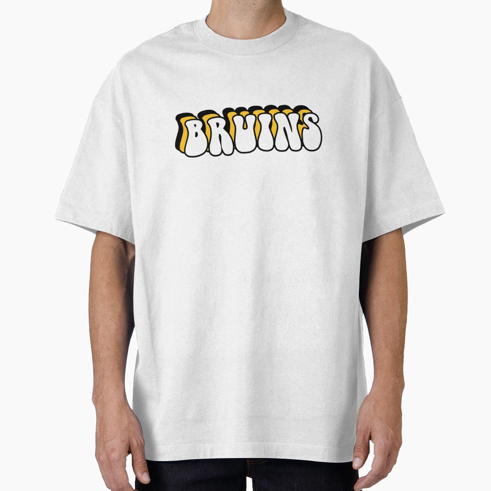 Boston Bruins Three Color Bubble Letters T-Shirt - Streetwear Style Unisex - T-Shirt, Sweatshirt, Hoodie
