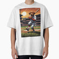 Puppy Playing Baseball T-Shirt - Aesthetic Graphic Unisex - T-Shirt, Sweatshirt, Hoodie