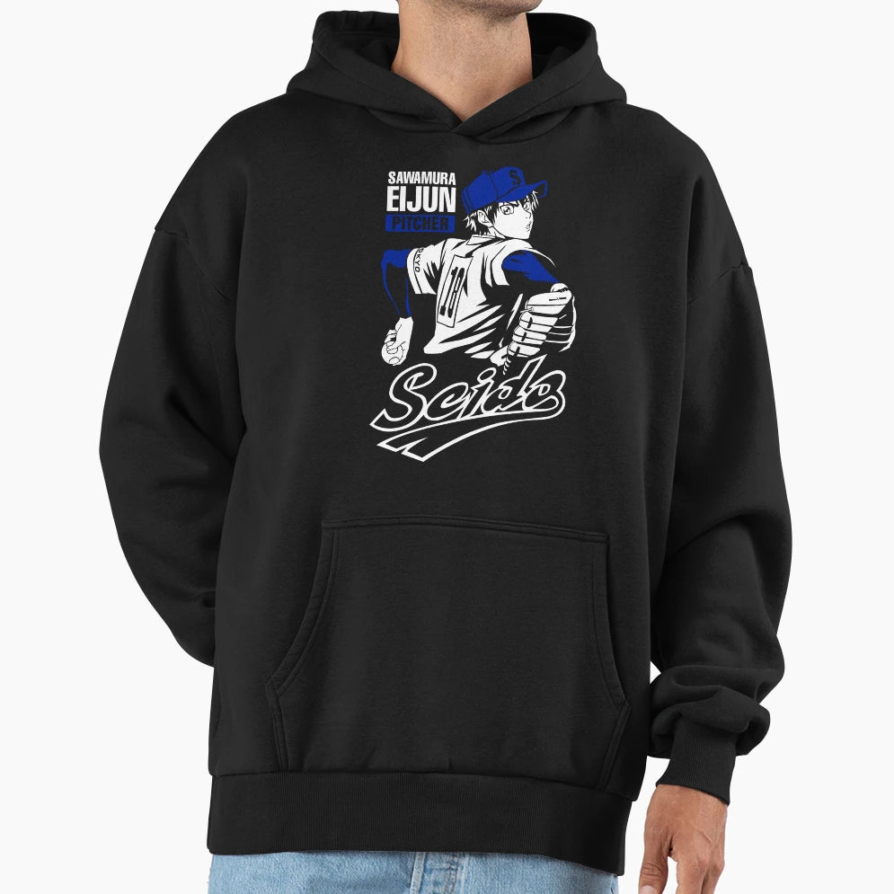 Eijun Sawamura Diamond No Ace Dia No Hoodie - Novelty Apparel for Adults - T-Shirt, Sweatshirt, Hoodie