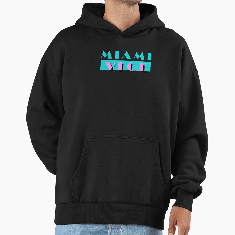 Miami Police Series 80S Hoodie - Novelty Apparel Unisex - T-Shirt, Sweatshirt, Hoodie