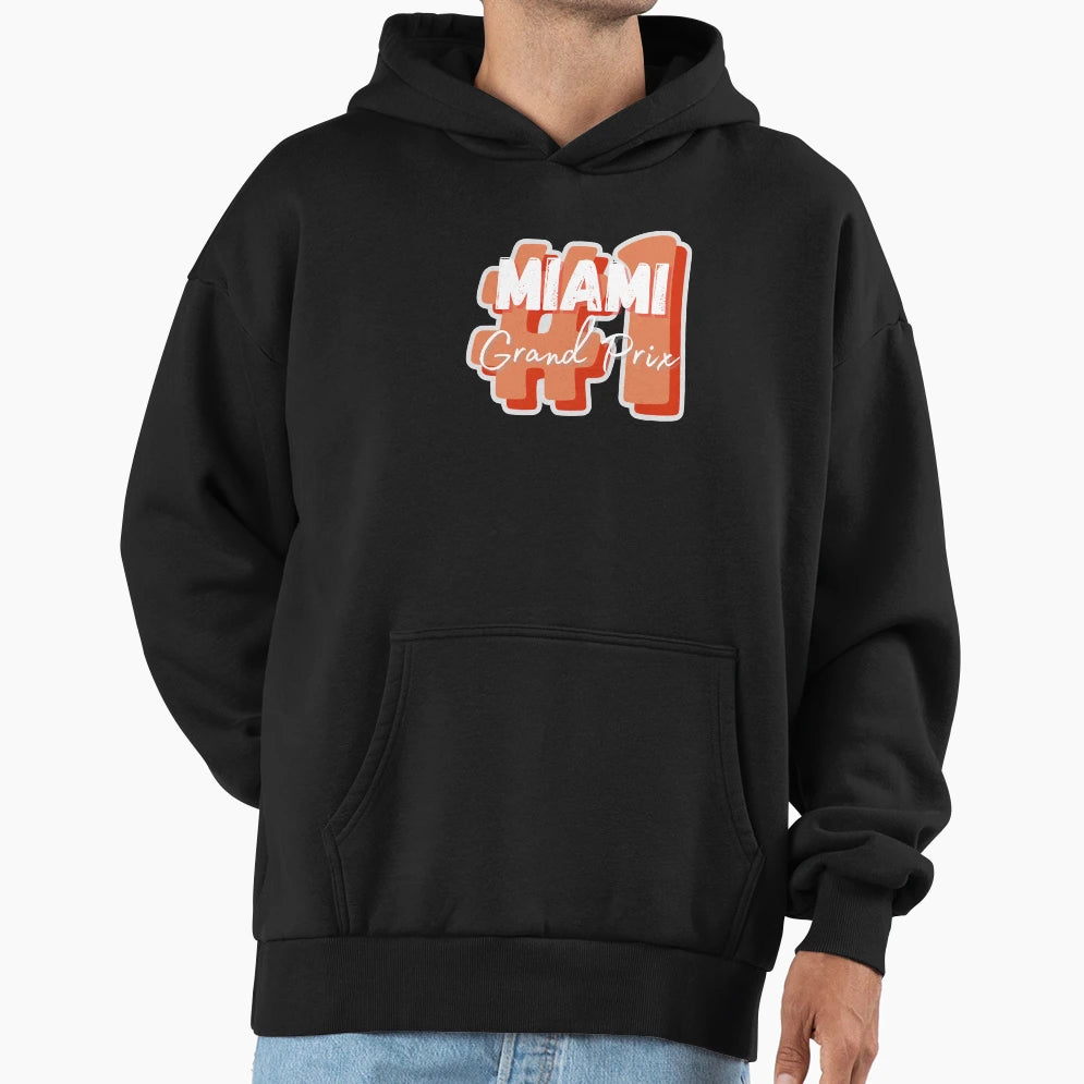 Grand Prix Miami Number 1 Racing Cars Hoodie - Casual Everyday Wear Unisex - T-Shirt, Sweatshirt, Hoodie