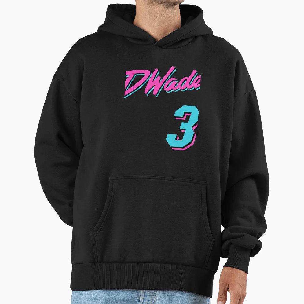 White Miami Wade Miami Vice Hoodie - Casual Everyday Wear Men Women - T-Shirt, Sweatshirt, Hoodie