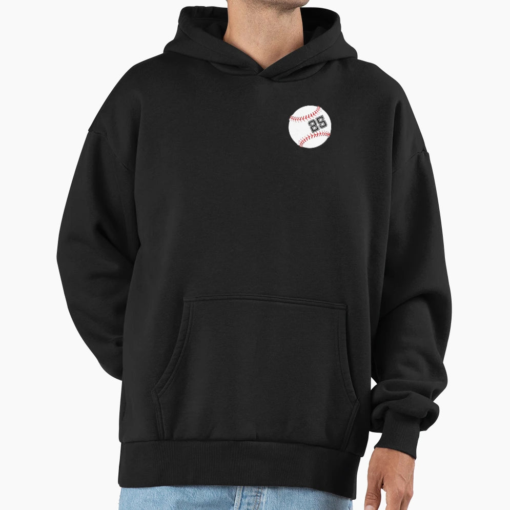 Baseball Player Jersey No 25 Back Hoodie - Casual Everyday Wear Unisex - T-Shirt, Sweatshirt, Hoodie