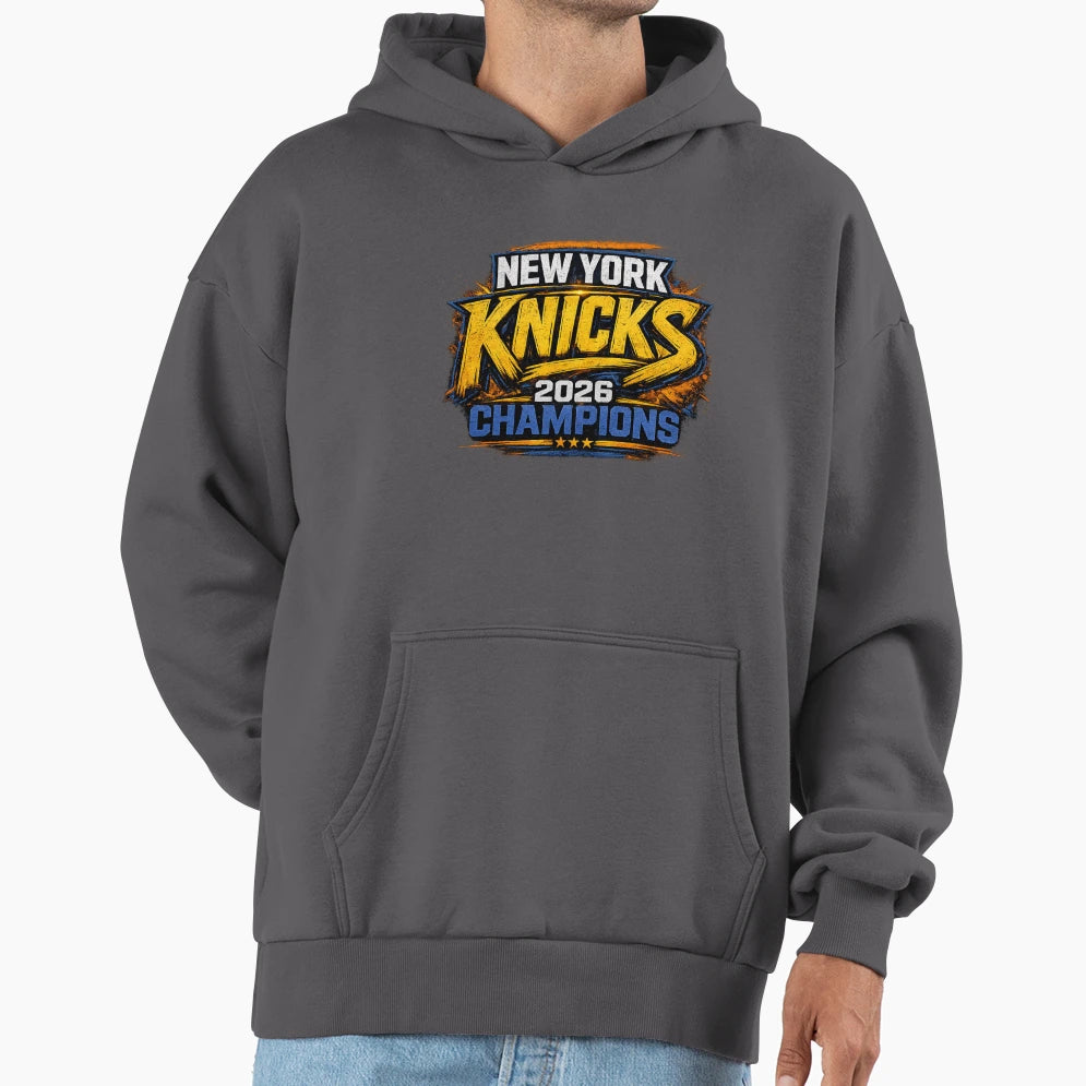 New York Knicks 2026 Champions Hoodie - Minimalist Print for Adults - T-Shirt, Sweatshirt, Hoodie