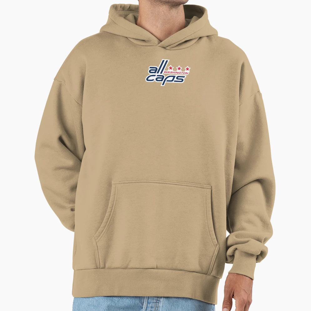 All Caps Washington Capitals Hockey Hoodie - Streetwear Style for Adults - T-Shirt, Sweatshirt, Hoodie