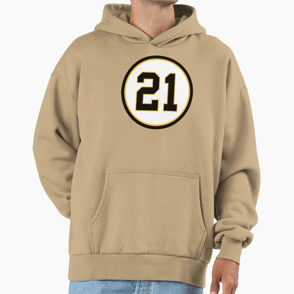 Roberto Clemente 21 Jersey Number Hoodie - Aesthetic Graphic Men Women - T-Shirt, Sweatshirt, Hoodie