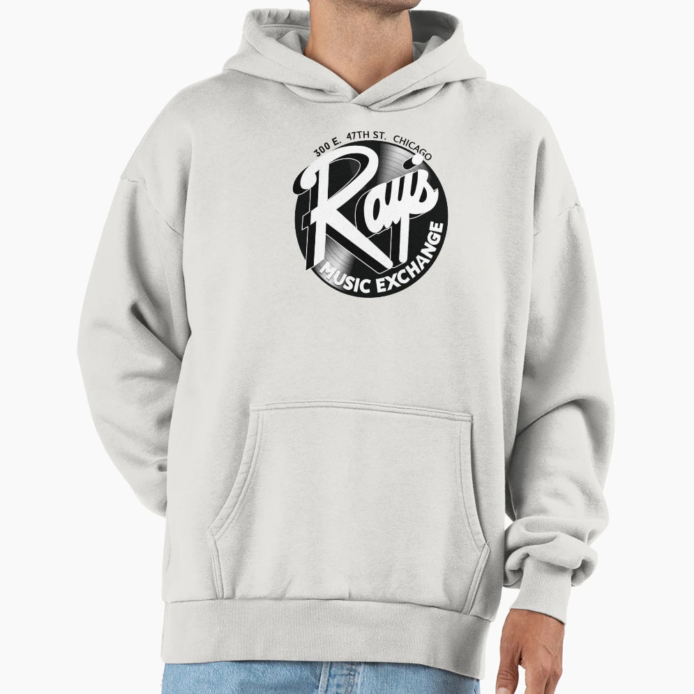 Rays Music Exchange Hoodie - Minimalist Print for Adults - T-Shirt, Sweatshirt, Hoodie