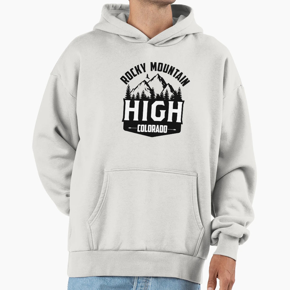 Rocky Mountain High Colorado Hoodie - Minimalist Print Men Women - T-Shirt, Sweatshirt, Hoodie
