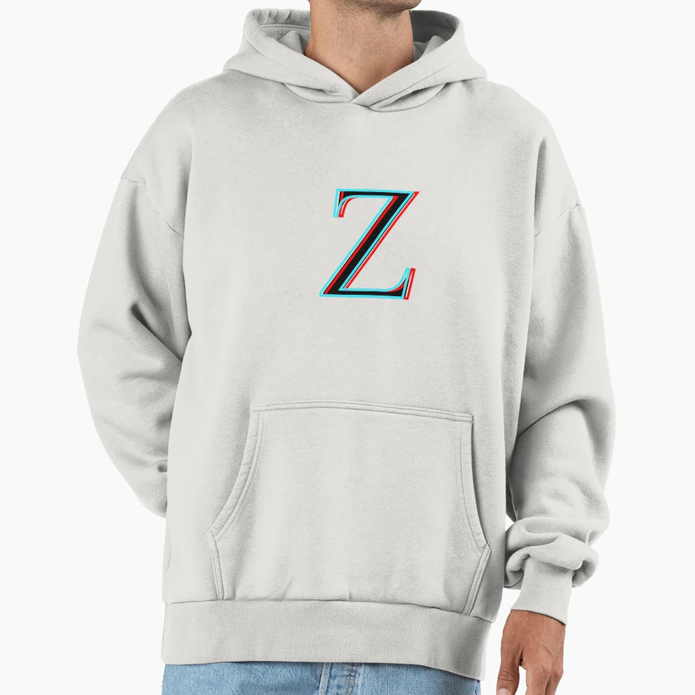 Zeta Letter Z 3D Hoodie - Streetwear Style for Adults - T-Shirt, Sweatshirt, Hoodie