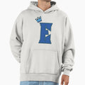 Blue Letter E Hoodie - Minimalist Print Men Women - T-Shirt, Sweatshirt, Hoodie