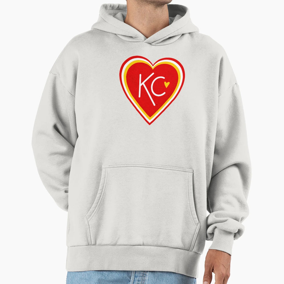 Kc Love Red Yellow Hoodie - Novelty Apparel Men Women - T-Shirt, Sweatshirt, Hoodie