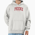Phoenix Az College Font Curved Typography Hoodie - Aesthetic Graphic Unisex - T-Shirt, Sweatshirt, Hoodie