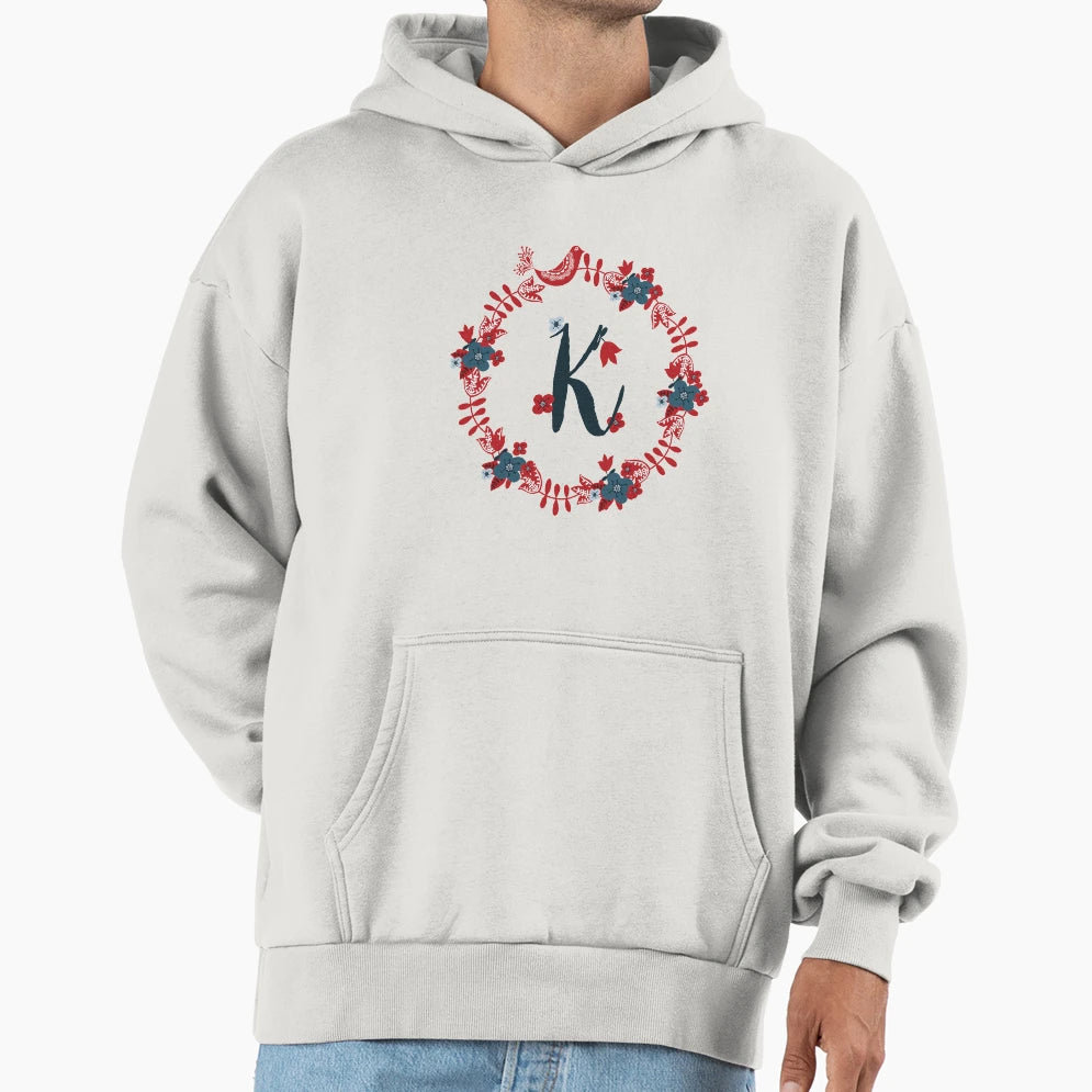 Scandinavian Monogram K Hoodie - Streetwear Style for Adults - T-Shirt, Sweatshirt, Hoodie