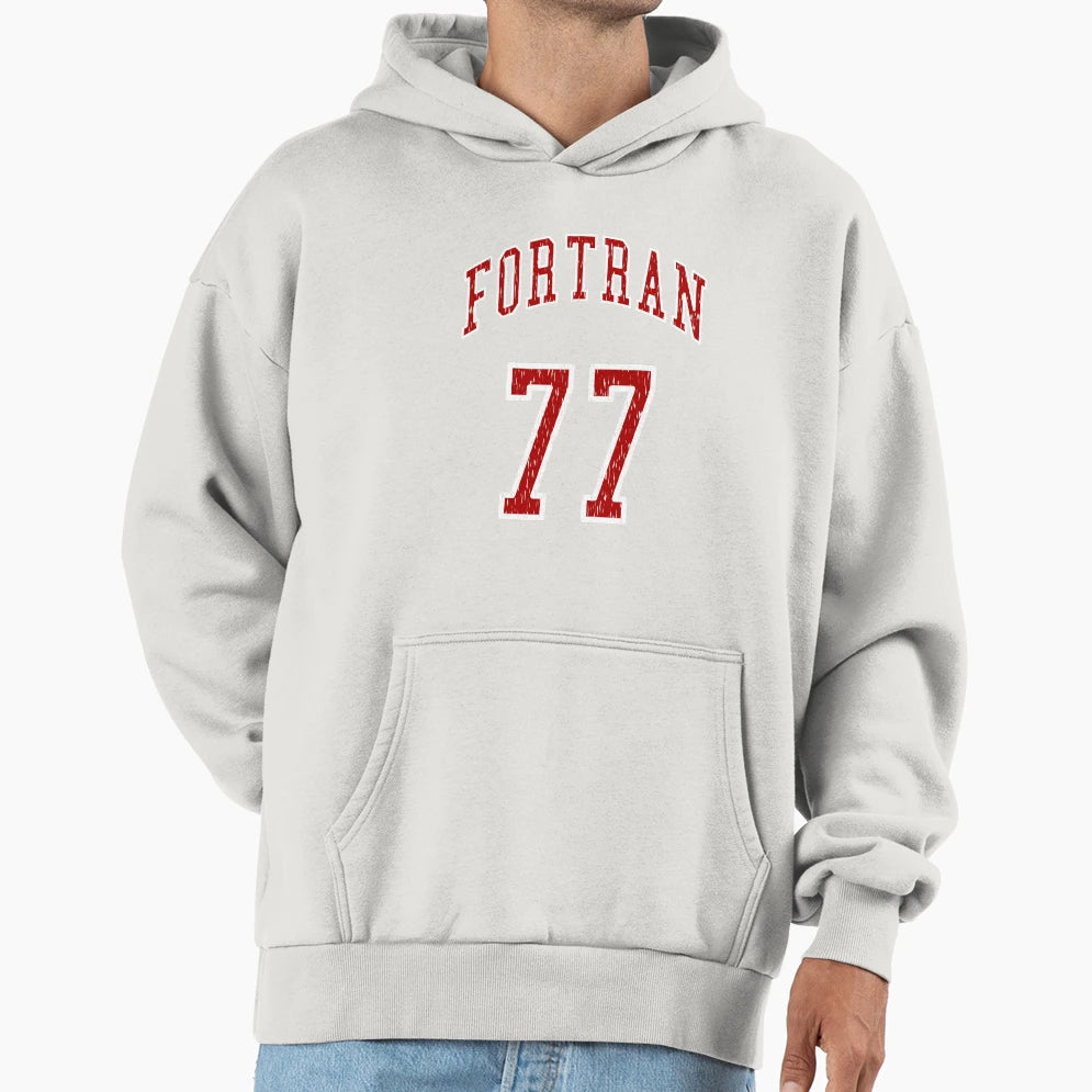 Fortran 77 Programming Language Old Hoodie - Minimalist Print for Adults - T-Shirt, Sweatshirt, Hoodie