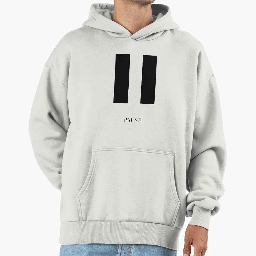 Pause Hoodie - Aesthetic Graphic Unisex - T-Shirt, Sweatshirt, Hoodie
