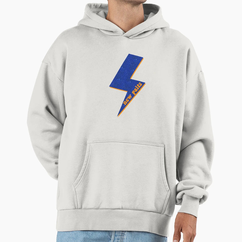 New Paltz Glitter Lightning Hoodie - Trendy Graphic for Adults - T-Shirt, Sweatshirt, Hoodie