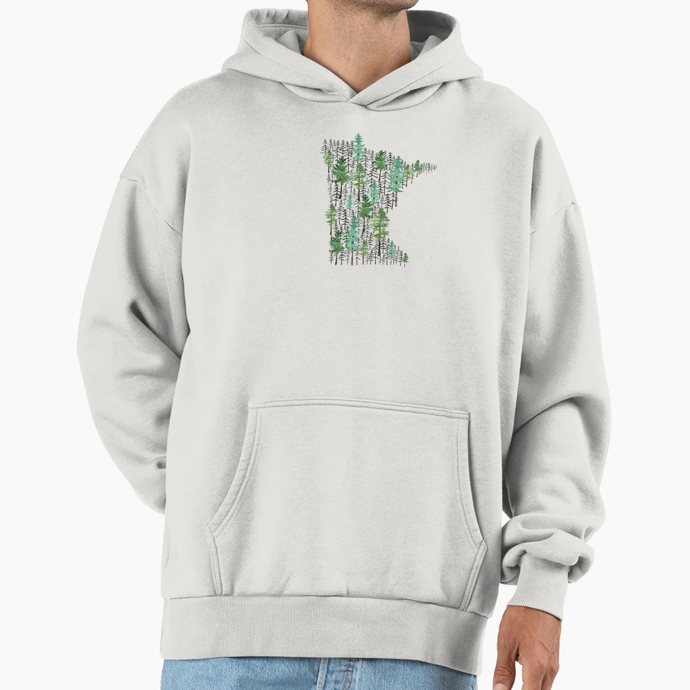 Minnesota Forest Hoodie - Aesthetic Graphic Unisex - T-Shirt, Sweatshirt, Hoodie