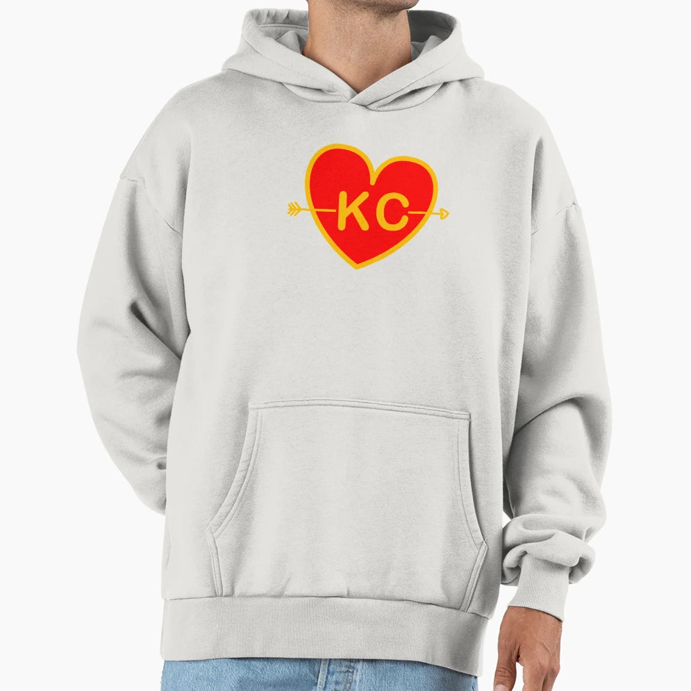 I Love Kansas City Heart Kc Hoodie - Fun Novelty Design Men Women - T-Shirt, Sweatshirt, Hoodie