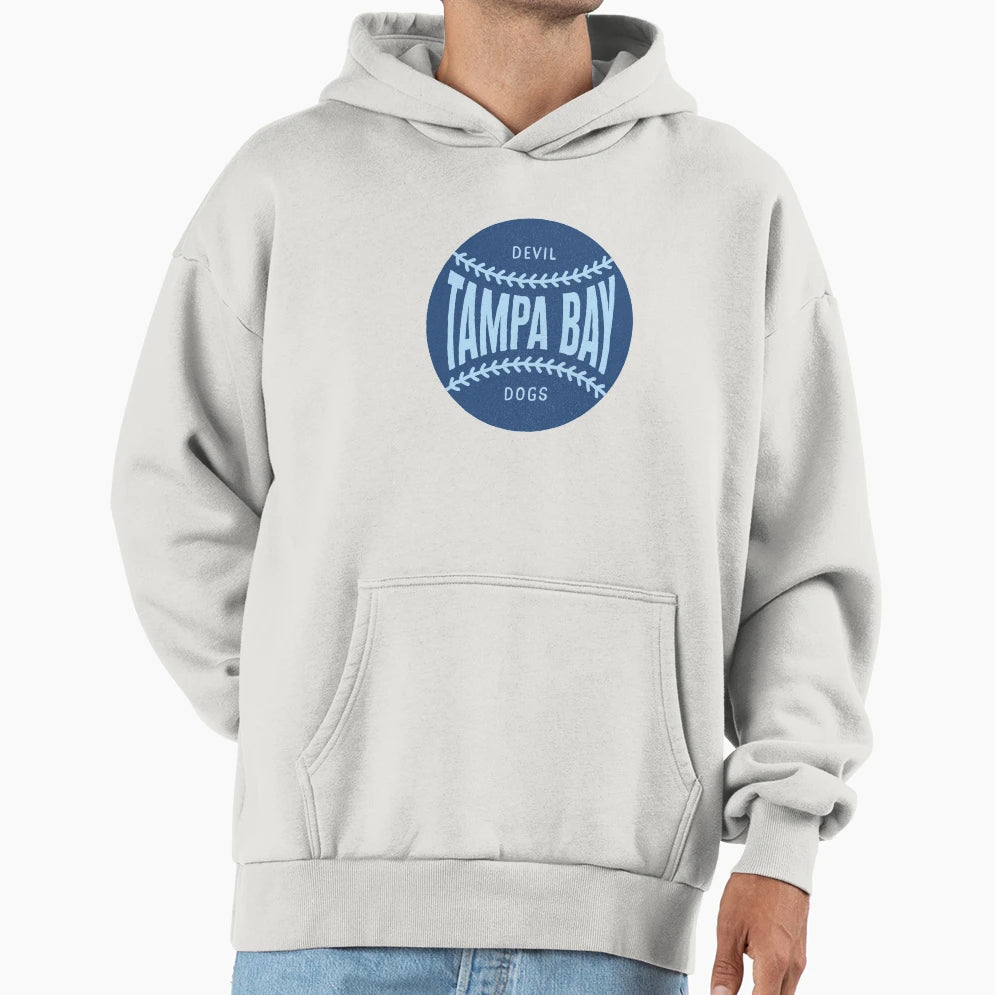 Tampa Bay Baseball Ball Stitching Nickname Hoodie - Minimalist Print Unisex - T-Shirt, Sweatshirt, Hoodie