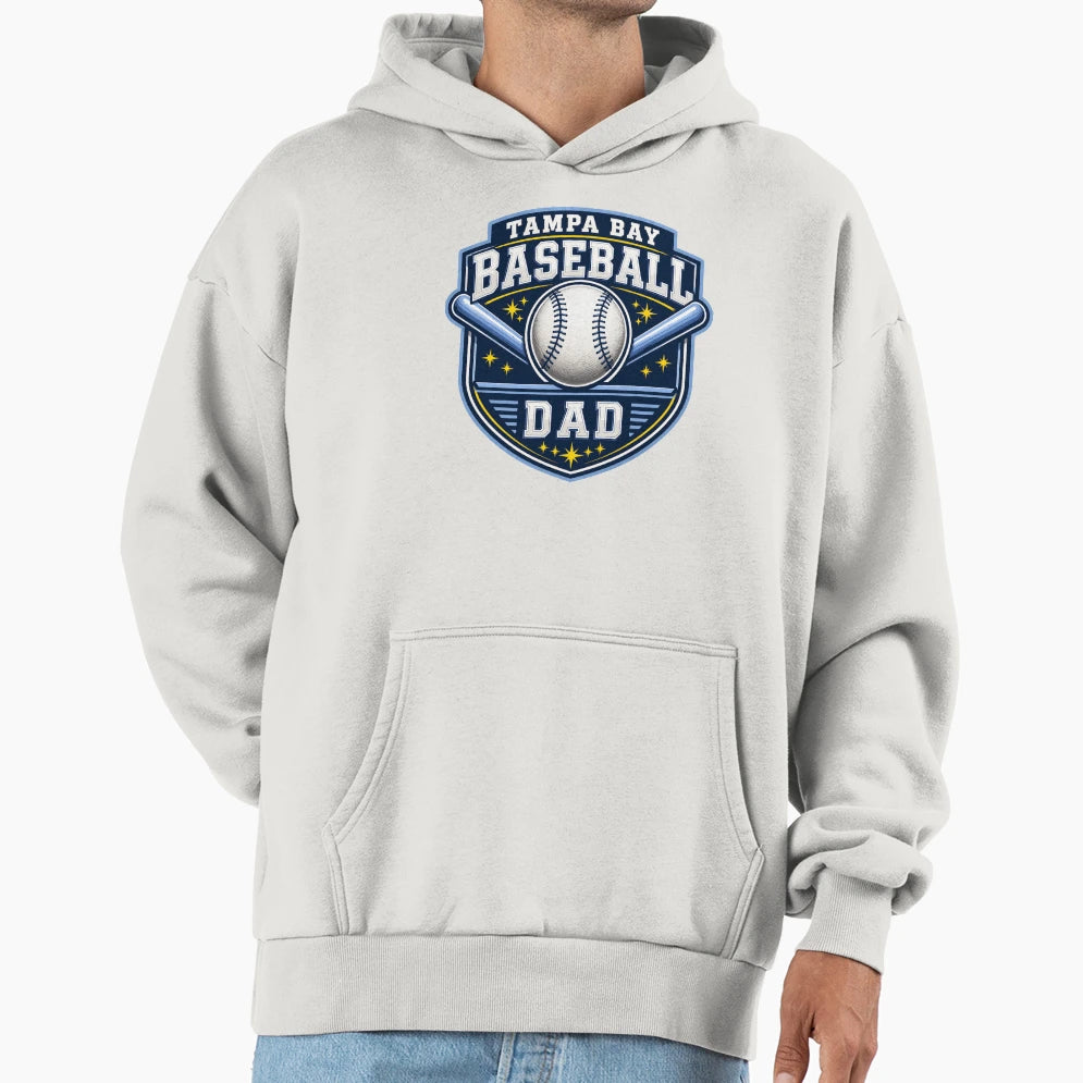 Tampa Bay Baseball Dad Blue Baseball T-Shirt - Casual Everyday Wear Unisex - T-Shirt, Sweatshirt, Hoodie