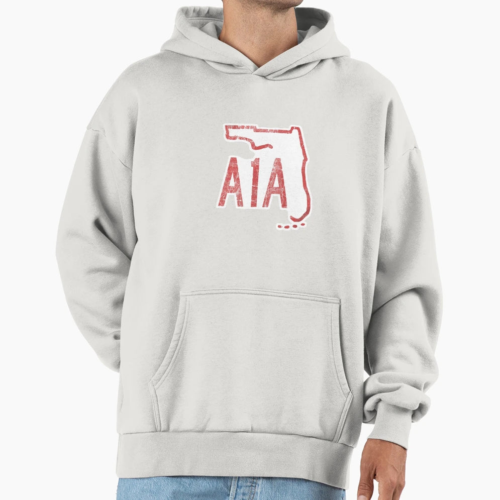A1A Florida Hoodie - Fun Novelty Design for Adults - T-Shirt, Sweatshirt, Hoodie