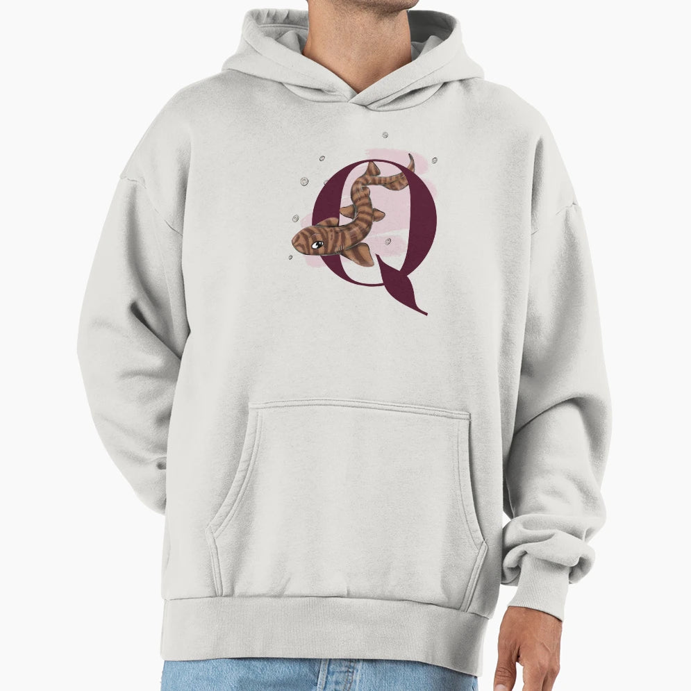 Q Is Quagga Catshark Hoodie - Trendy Graphic for Adults - T-Shirt, Sweatshirt, Hoodie