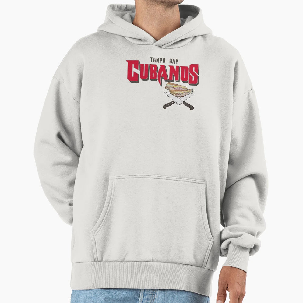 Tampa Bay Cubanos Wordmark Hoodie - Novelty Apparel for Adults - T-Shirt, Sweatshirt, Hoodie