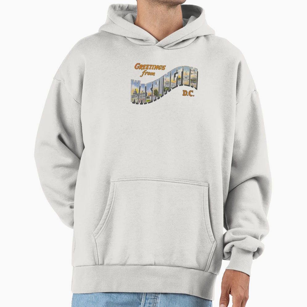Greetings From Washington Dc 3 Hoodie - Minimalist Print Men Women - T-Shirt, Sweatshirt, Hoodie