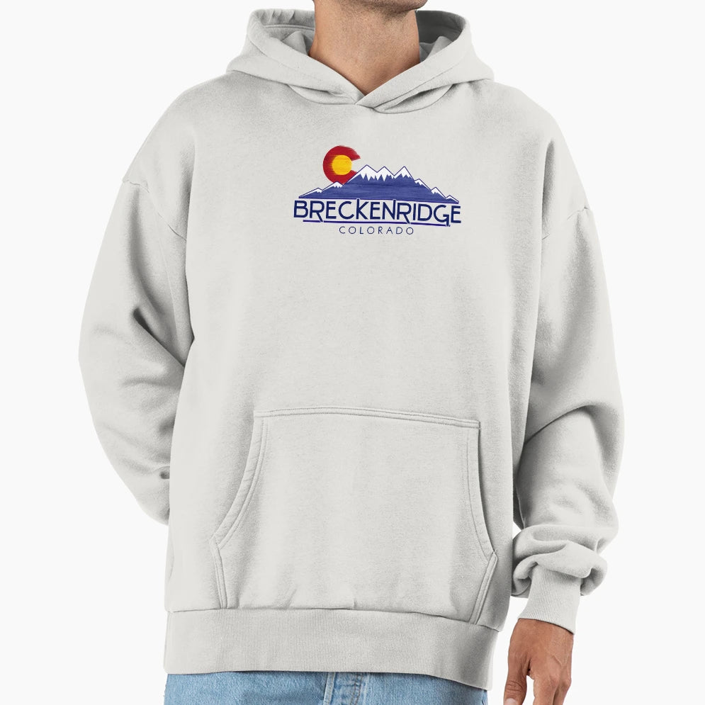 Breckenridge Colorado Wood Mountains Hoodie - Minimalist Print for Adults - T-Shirt, Sweatshirt, Hoodie