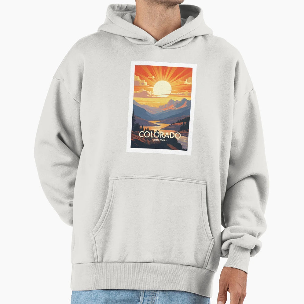 Colorado Travel Art Hoodie - Novelty Apparel Unisex - T-Shirt, Sweatshirt, Hoodie