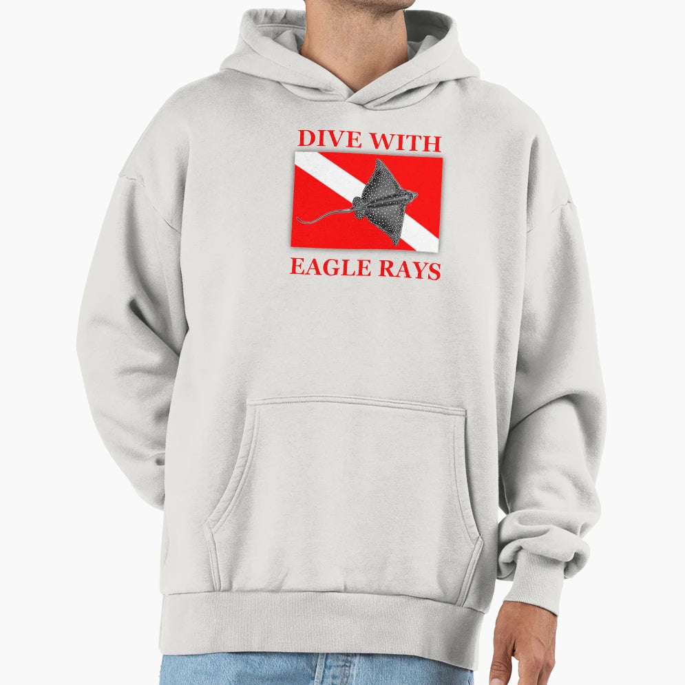 Dive Eagle Rays Hoodie - Custom Art Print for Adults - T-Shirt, Sweatshirt, Hoodie