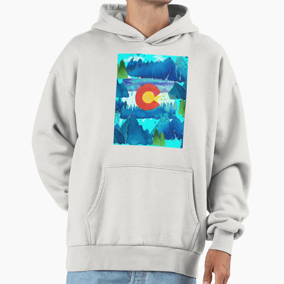 Watercolorado Hoodie - Graphic Print Unisex - T-Shirt, Sweatshirt, Hoodie