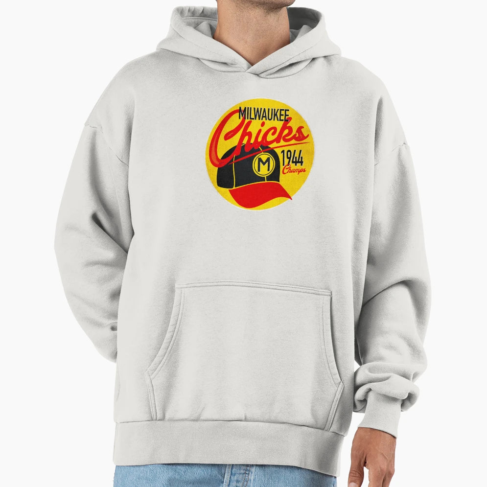 Milwaukee Chicks 1944 League Champions Hoodie - Streetwear Style for Adults - T-Shirt, Sweatshirt, Hoodie