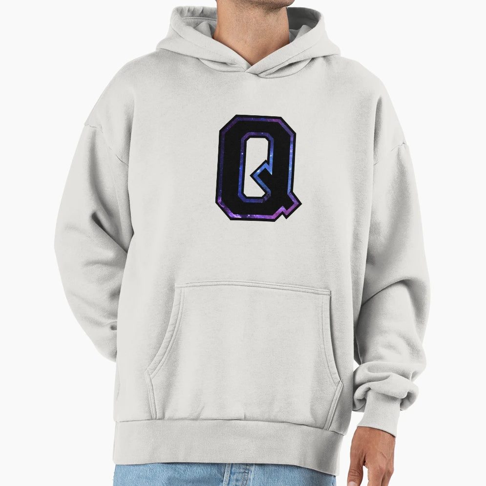 Q Varsity Letters Hoodie - Aesthetic Graphic Men Women - T-Shirt, Sweatshirt, Hoodie