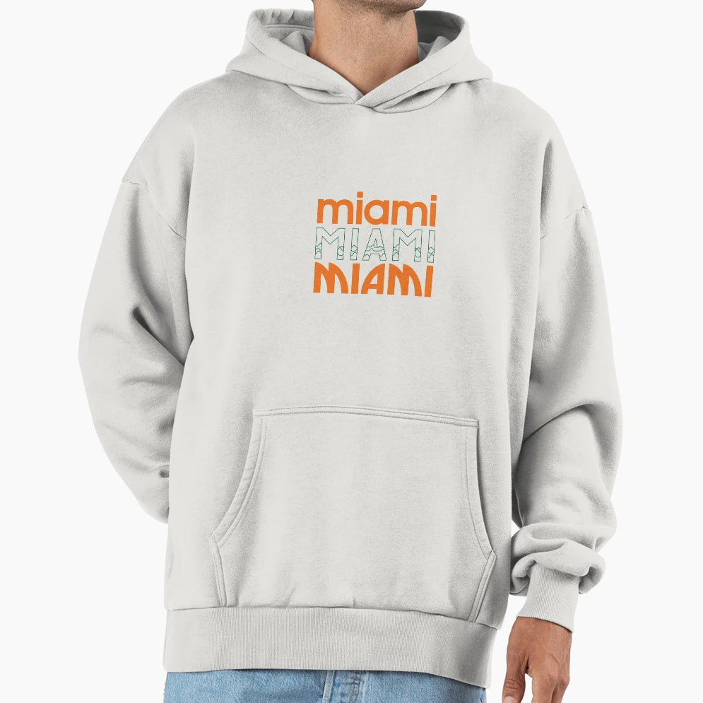 Miami Fonts Hoodie - Graphic Print Unisex - T-Shirt, Sweatshirt, Hoodie