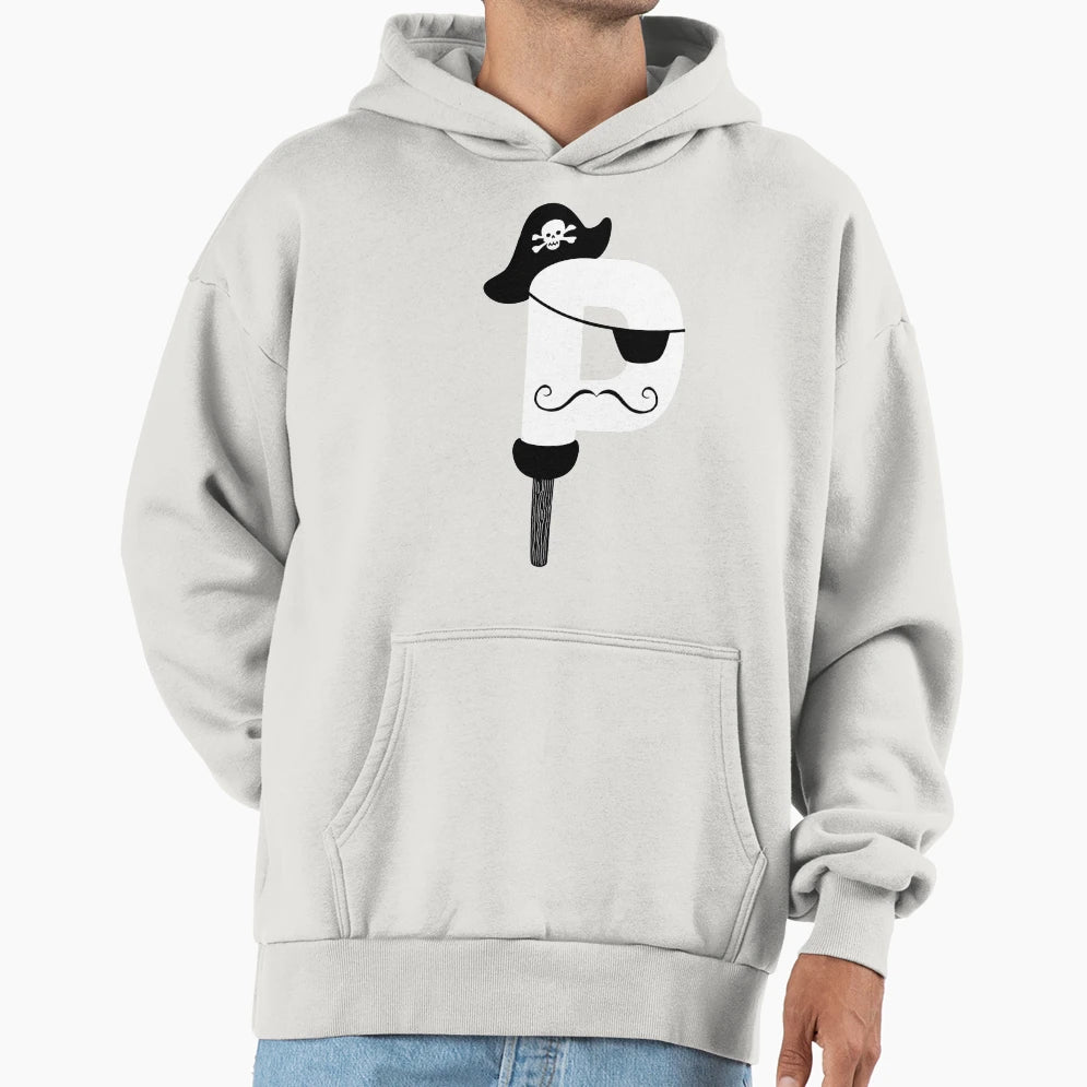P Is Pirate V2 Hoodie - Fun Novelty Design for Adults - T-Shirt, Sweatshirt, Hoodie