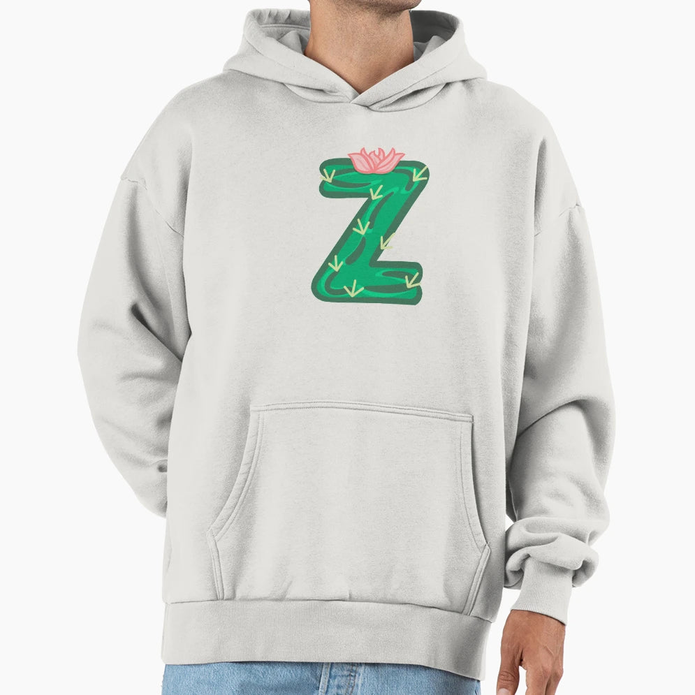 Z Cactus Letter Hoodie - Unique Graphic for Adults - T-Shirt, Sweatshirt, Hoodie