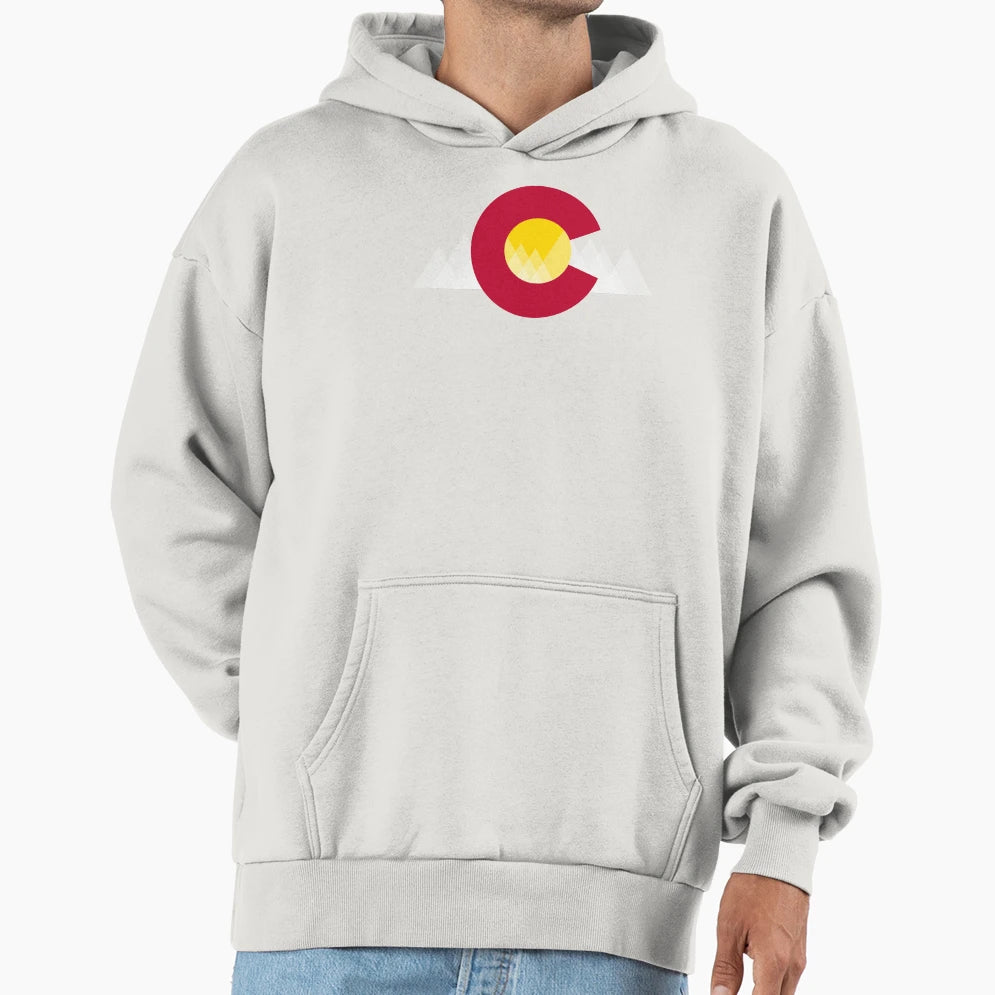 Basic Geometric Mountain Traditional Hoodie - Unique Graphic Unisex - T-Shirt, Sweatshirt, Hoodie
