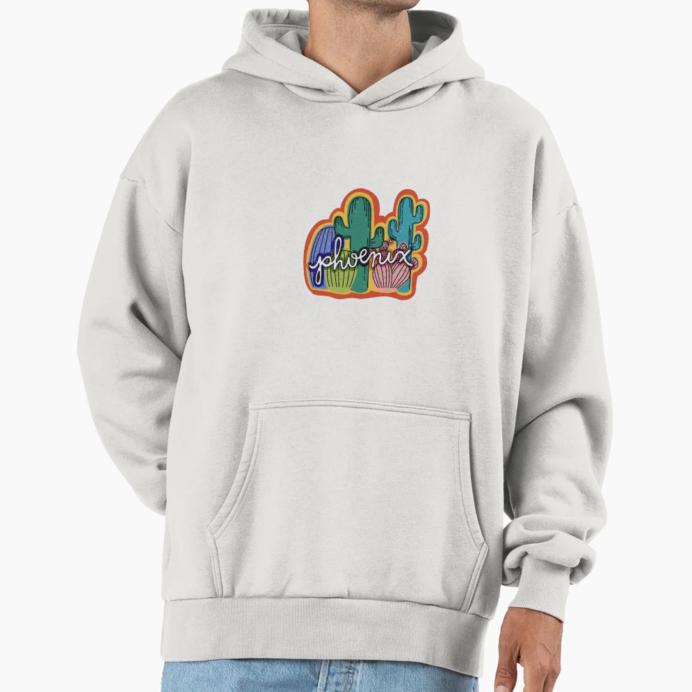 Phoenix Colorful Cactus Hoodie - Novelty Apparel Unisex - T-Shirt, Sweatshirt, Hoodie