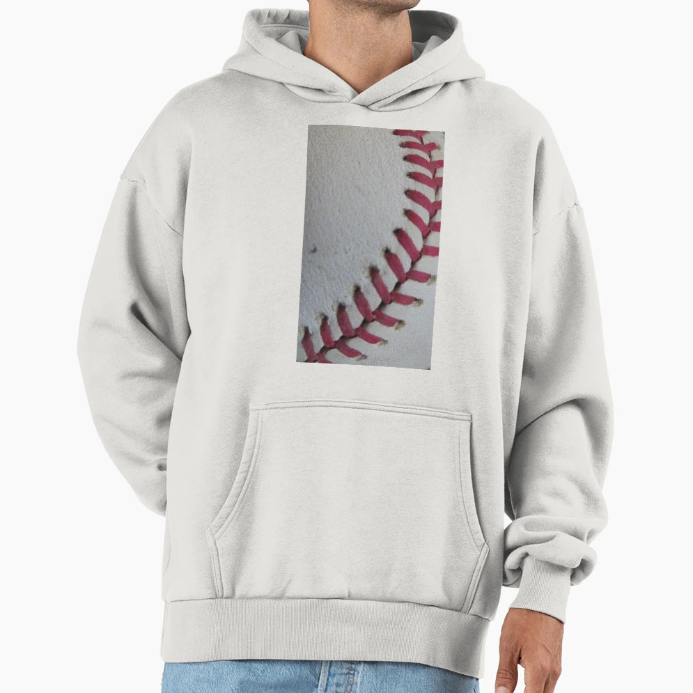 Up Close Baseball Hoodie - Aesthetic Graphic Men Women - T-Shirt, Sweatshirt, Hoodie