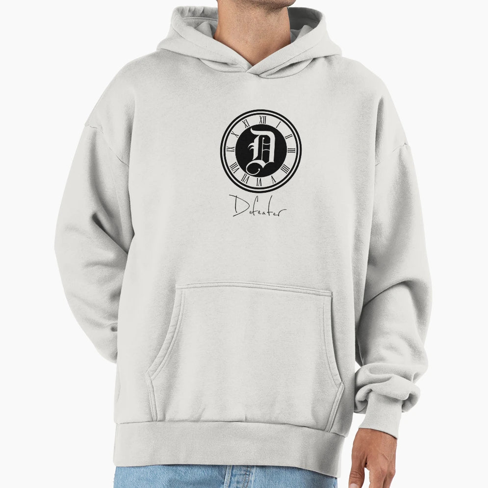 Defeater Clock Hoodie - Minimalist Print Unisex - T-Shirt, Sweatshirt, Hoodie