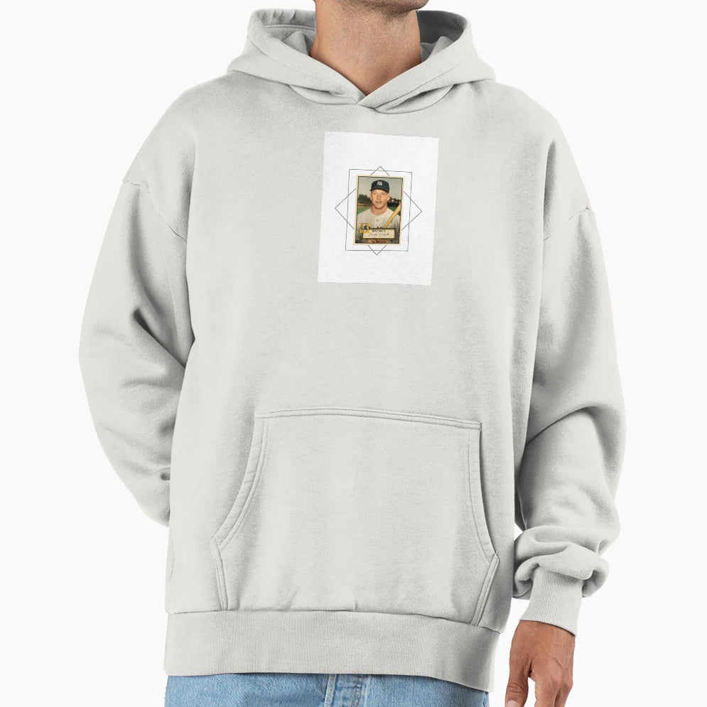 Mickey Mantle Baseball Card Hoodie - Casual Everyday Wear Men Women - T-Shirt, Sweatshirt, Hoodie